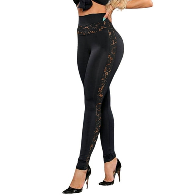 Women's High Waisted Skinny Stretch Jeggings with Pockets - Polyester, Stylish, for All Seasons, Suitable for Daily/Work, with Size Chart