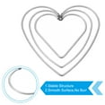 thumbnail image 3 of Unique Bargains Dream Catcher Rings Set, 3 Set 3 Sizes Metal Heart Shape Macrame Wreath Floral Ring Hoop, Silver, 3 of 6