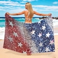 thumbnail image 3 of PWPSG Women’s High Slit Wrap Sarong Skirt, Side Knot Sparkle Star Print Light Mesh Fabric, Convertible Swim Outer for Island Trips Multicolor Free Size, 3 of 4