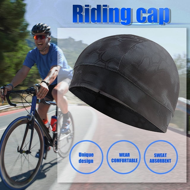 EGNMCR Helmet Lining Sweat Wicking Cap Running Cap Bike Cap 1 Piece Sports cap
