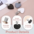 thumbnail image 3 of Uxcell 8Pcs Pesas para Manteles, Colgante de Mármol con Clip de Metal en Forma de Corazón, Negro, 3 of 6
