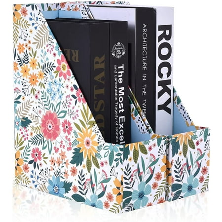 Floral Magazine Holder, Foldable File-Rack File Folder-Organizer Book ...
