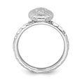 thumbnail image 2 of Sterling Silver Stackable Expressions Rhodium-plated Oval Ring - Size 10, 2 of 3