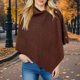 thumbnail image 3 of Capa larga con botones para mujer, chal para mujer, chal tejido, cárdigan, capa de lana, tops con hombros descubiertos, chales, bufanda, chal de color liso para mujer, ropa para muñecas, 3 of 4