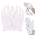 thumbnail image 2 of 5Pair Cotton Gloves for Dry Hand Moisturizing,Cosmetic Eczema Hand Spa and Coin Jewelry Inspection,Checking Gloves,Serving Gloves Stretchable Lining Gloves,Moisturizing Gloves(White), 2 of 6