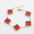 thumbnail image 1 of Four Leaf Bracelet Women's 18k Gold Bracelet Simple Design Style Exquisite Jewelry, 1 of 1
