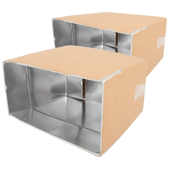 Homoyoyo Aluminum Foil Insulated Boxes Durable for Long-Distance Seafood Shipping 2Pcs
