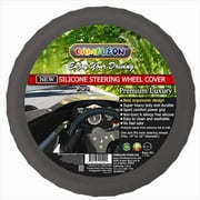 Cameleon Cover 155-GRAY Ergonomic New Silicone Gray Steering Wheel Cover Racing Power Grip-Ergonomic Handling