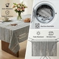thumbnail image 6 of Sm:)e Fabric Openwork Farmhouse Style Linen Tablecloth 60x84 Inch, Yarn-Dyed Woven Table Cover for Dining Decor, Rectangle, Dark Gray, 6 of 9
