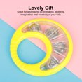 thumbnail image 4 of bedienty Rattles Toys Early Educational ABS Material Double Sided Percussion Instrument Ergonomic Handle Grip Drum Plaything Yellow 1Set, 4 of 6