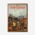 thumbnail image 3 of New Yorker Cover Canvas Wall Art, Vintage Cityscape, Winter Snow Urban Decor, Framed Home Accent, 3 of 14