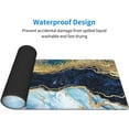 thumbnail image 3 of XL Marble Large Mouse Pad, Extended Cute Gaming Mousepad with Stitched Edges, Big Long Mousepad Makeup Desk Mat for Laptop, Keyboard, Computer for Decor Women Office, (Blue and Gold, 31.5*11.8 in), 3 of 6
