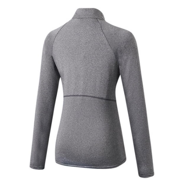 Jumpingount Ropa interior térmica para mujer, ropa interior cálida para mantener el calor, invierno, otoño, manga larga, Color sólido, secado Prendas para la parte del cuerpo Gris XXL
