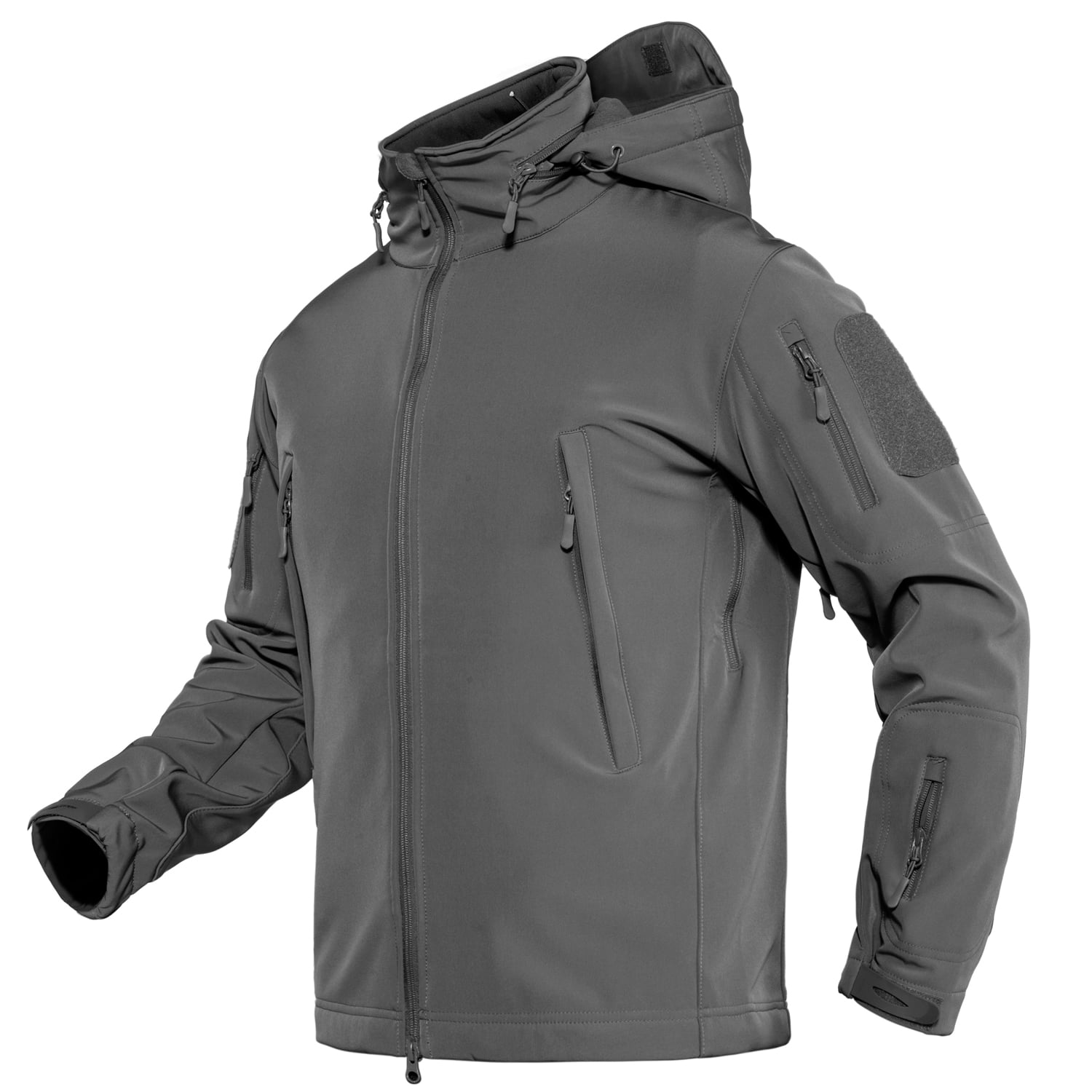 TACVASEN Mens Outdoor Stand Collar Full-Zip Tactical Military Fleece Jacket