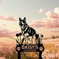 thumbnail image 2 of C-CRAFT Custom German Shepherd Metal Yard Sign Weather Resistant for Outdoor Garden Decor, 2 of 4