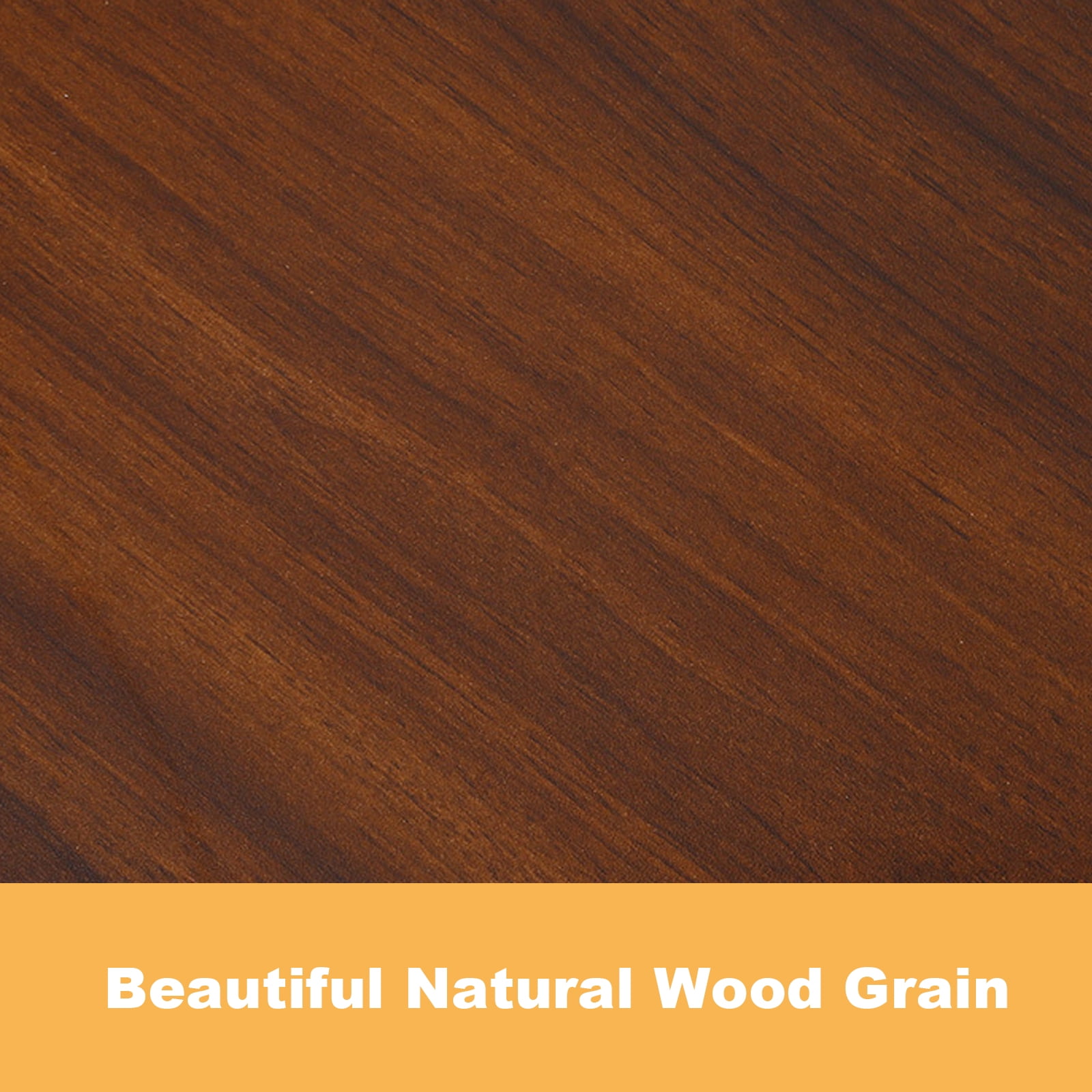 BEJOLO Round Coffee Table, Modern Table with Wood Grain Finish, End Table Side Tables for Living Room (Walnut)