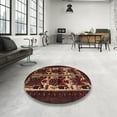 thumbnail image 3 of Ahgly Company Indoor Rectangle Traditional Sienna Brown Persian Area Rugs, Swatch Sample, 3 of 6