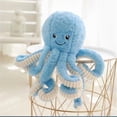 thumbnail image 3 of Cute Smiling Octopus Plush Toy Soft Stuffed Cotton Animals Pillow Great Birthday Xmas, 3 of 4