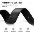 thumbnail image 6 of Wuqi Y2K DVD Buckle Belt for Women Men, 1.5 Inch PU Leather Streetwear Belt for Jeans Cargo Pants, Black White, 6 of 9