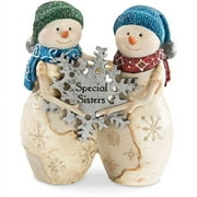 Pavilion Gift Company Special Sisters 4.5" Double Snowman Figurine, Pest Repeller v.450