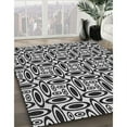 thumbnail image 3 of Ahgly Company Machine Washable Indoor Round Transitional Charcoal Black Area Rugs, 8' Round, 3 of 7