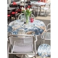 thumbnail image 4 of Blue Eucalyptus Coastal Outdoor Tablecloth - 54 Inch Round Dining Table Cover, Beach Starfish Shell Nautical Ombre Waterproof Outdoor Table Cloth with Umbrella Hole & Zipper for Picnic/Patio/Party, 4 of 7