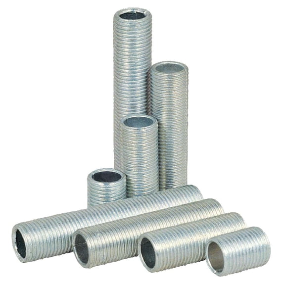 Westinghouse Steel Lamp Nipple Assorted Length - 1/8-IP, Zinc Finish - 8 Pack