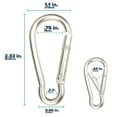 thumbnail image 3 of Paracord Planet Aluminum Carabiners – 2” Spring Snap Clip for Keys, Hiking, Camping, and More! (1 Pack, Black), 3 of 4