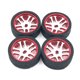 thumbnail image 1 of Kit de neumáticos Metal Hub Modified Neumático Reemplace la rueda de la piel plástica desmontable 1/28 Accesorios deportivos Reemplazo para WLTOYS K989 RED Inevent FN001339-01, 1 of 7
