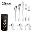 thumbnail image 2 of Tableware Cutlery Set Modern: 20PCS Stainless Steel Flatware Set Serving Utensil, 2 of 10