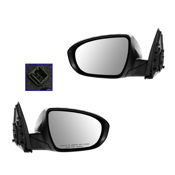TRQ Mirror Power Folding Heated Turn Signal Pair Set for 12-13 Kia Optima NEW MRA09304