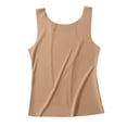 thumbnail image 5 of IFNWSV Camisole Tops for Women U Neck Sleeveless Solid Color Lightweight Layering Basic Cami Top Khaki S, 5 of 6