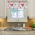 thumbnail image 2 of Yayeee Kitchen Valance Rod Pocket 54" x 18" Living Room Window Curtain, Gray Christmas Santa, 2 of 6