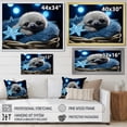 thumbnail image 4 of Designart "Serene Sleep White and Blue Sloth" Animals Framed Wall Art - Modern White Sloth Hallway Framed Wall Art Decor, 4 of 6