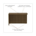 thumbnail image 3 of Alera Valencia Series Reversible Return/Bridge Shell, 47.25w x 23.63d x 29.5h, Modern Walnut, 3 of 8