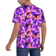 thumbnail image 2 of Goofa Tropics Leaf Pattern Mens Golf Shirt Baseball T-shirt Moisture Wicking Dry Fit Performance Sport Short Sleeve Striped Golf Polo Shirts-XX-Large, 2 of 7