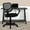 Black, variant on Emma + Oliver Low Back Black Mesh Swivel Curved Square Back Task Office Chair, Arms