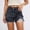 Grey, variant on Womens High Waisted Denim Shorts Distressed Fashion Bow Tie Belt Bermuda Shorts with Pockets 2026 Summer Beach Casual Loose Shorts