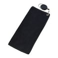 thumbnail image 1 of Toalla de golf Toalla de bolsas de golf suave con clip de limpia de tela de golf accesorio Negro, 1 of 8