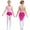 Pink&Hot Pink, variant on iixpin Kids Girls Ballet Dance Leotard Skirted Costume Mock Neck Ice Figure Skating Bodysuit Dancewear Purple 14