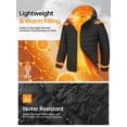 thumbnail image 3 of GEO-THERM Mens Lightweight Puffer Jacket with Hood Warm Quilted Winter Jacket Casual Thermal Insulated Coat for Ski Travel, 3 of 7