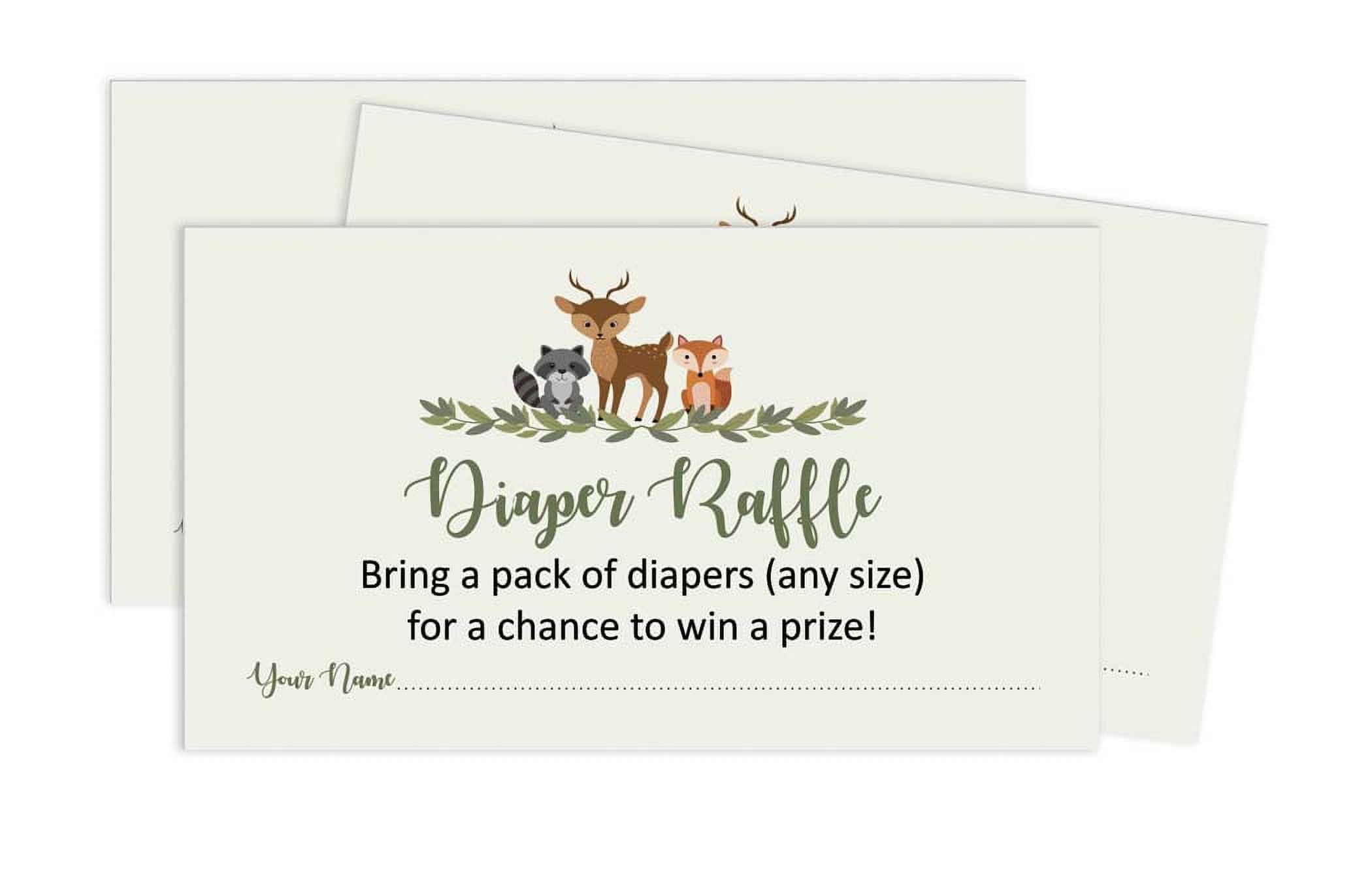 Inkdotpot 30Jungle Animals Baby ShowerDiaper Raffle Ticket Lottery Insert Cards Supplies Games For Baby Shower Party Bring A Pack Of Diapers To Win Favors Gifts And Prizes