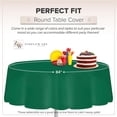 thumbnail image 3 of HAHDAXIA Nappe de Fête Jetable Standard en Plastique Vert Foncé [Lot de 12] Nappe Ronde de 84 Pouces pour Usage Intérieur et Extérieur, 3 of 7