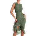 thumbnail image 4 of CHOK Robe d'Été Aguichant Sans Manches pour Femmes Robe Élégante Slim-Noir s, 4 of 9