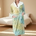 thumbnail image 2 of Jindong Robes en Peluche pour Femmes Robe de Nuit Décontractée et Confortable en Flanelle à Manches Longues Imprimée Colorée pour Femmes, 2 of 5