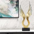 thumbnail image 4 of Modern Abstract Wing Sculpture Resin Statue for Home Living Room TV Cabinet, Simple Fluent Lines, Attract Wealth  Fortune, 4 of 7
