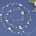 thumbnail image 7 of Pearl Beads Bridal Headpiece White Silver Handmade Vintage Boho Flower Pearls Fairy Bead Headband Wedding Jewelry Hair Vine Headbands for Women Dress Birthday Party Accessories, 7 of 7