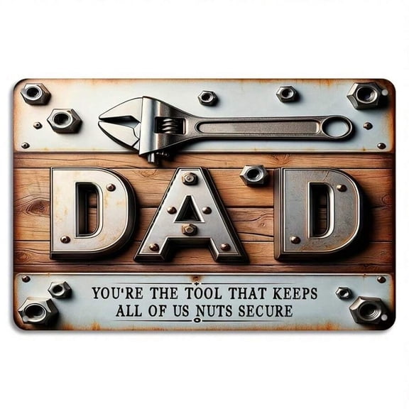 1pc Dad's Humor Workshop Metal Signage - Vintage 8x12 Inch Tin Wall Art, Perfect For Father's Day With Birthday Gifts