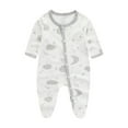 thumbnail image 2 of Yoyauz Baby Jumpsuit Cute Cartoon Foot Jumpsuit Organic Cotton Jumpsuit Suitable For 0~12m Babies, 2 of 11