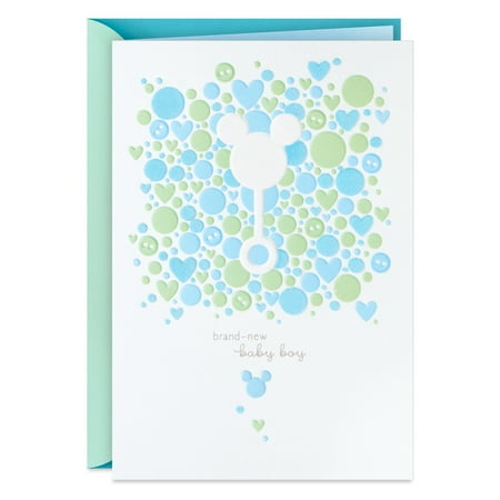 Hallmark Disney New Baby Card for Baby Boy (Brand-New World of Joy)